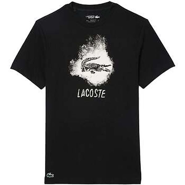 Lacoste  T-Shirts & Poloshirts Ultra Dry Graphic Sport T-Shirt Black günstig online kaufen