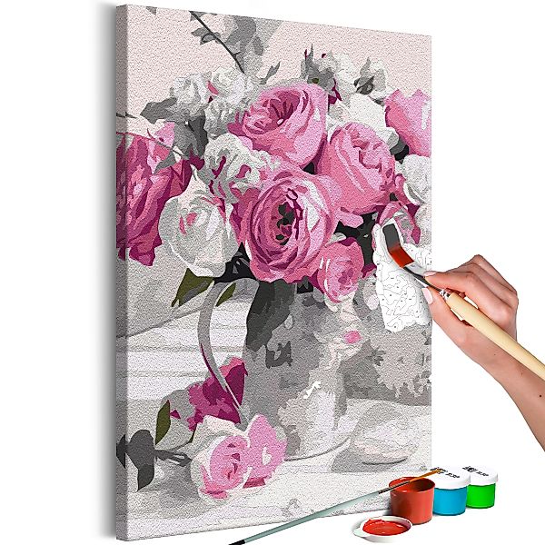Malen Nach Zahlen - Pink Bouquet günstig online kaufen