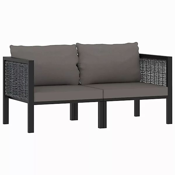 2-sitzer-sofa Mit Auflage Anthrazit Poly Rattan günstig online kaufen