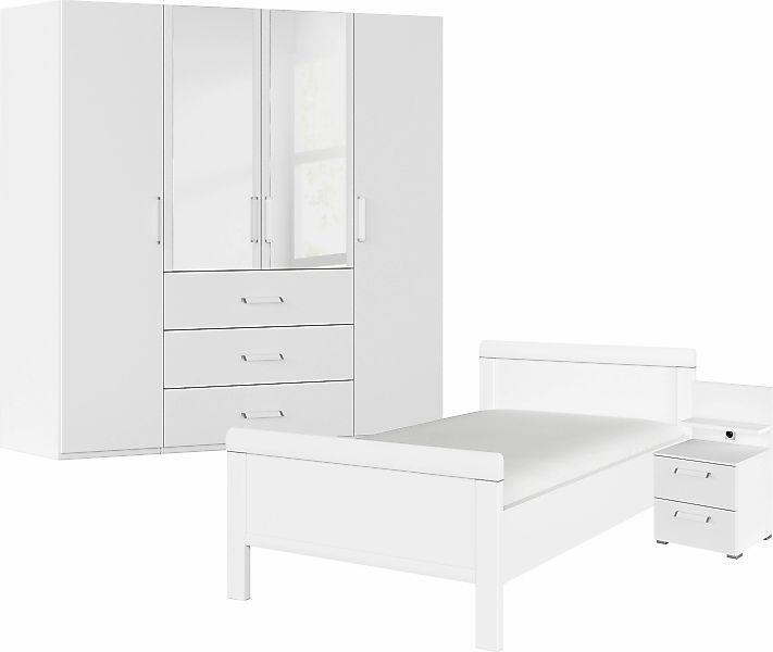 rauch Schlafzimmer-Set "Evelyn", (Set, 3 tlg.), Schrank und Bett in 2 Breit günstig online kaufen