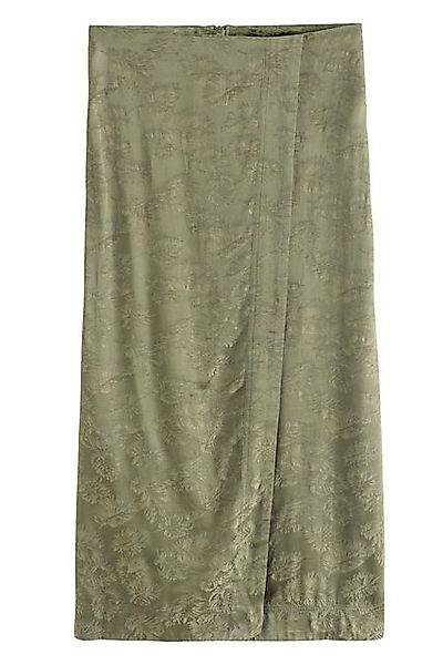 Next Midirock Sarong-Rock aus Satin-Jacquard in Midilänge (1-tlg) günstig online kaufen