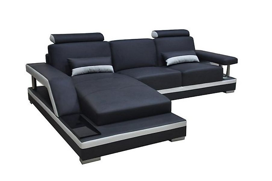 JVmoebel Ecksofa Ledersofa mit USB,Wohnlandschaft Eck Garnitur Design Moder günstig online kaufen