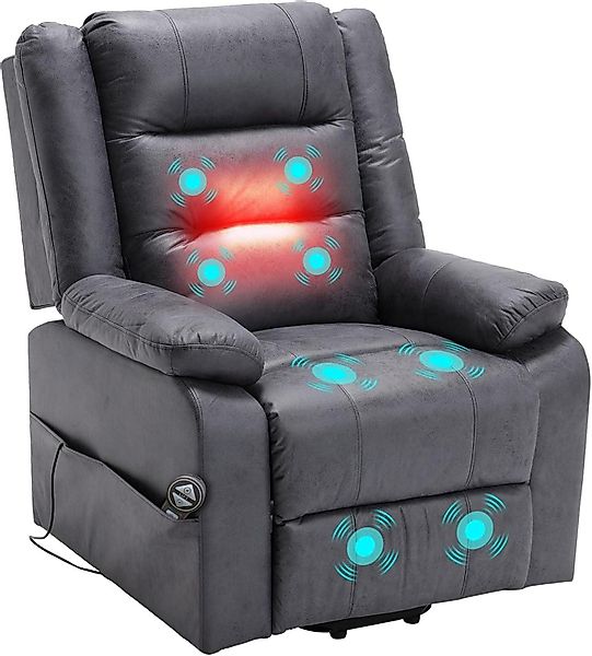 LuxusKollektion Polsterstuhl Elektrischer Massagesessel mit Aufstehhilfe günstig online kaufen