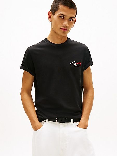 Tommy Jeans T-Shirt TJM SLIM FIT SIGN CHEST mit Markenprint günstig online kaufen
