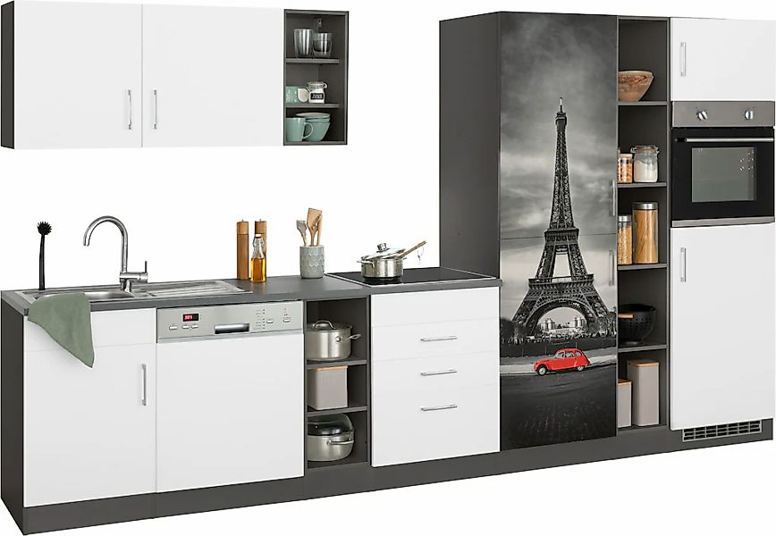HELD MÖBEL Küchenzeile »Paris«, ohne E-Geräte, Breite 350 cm günstig online kaufen