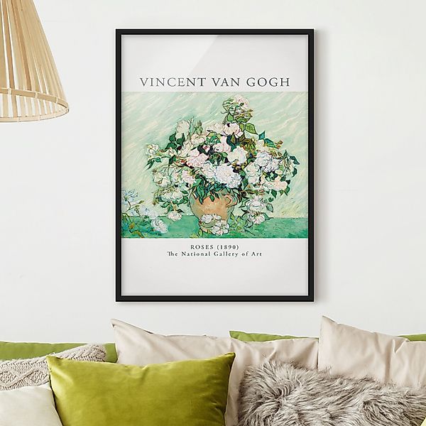 Bild mit Rahmen Van Gogh - Rosen günstig online kaufen