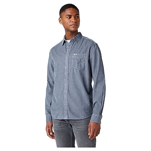 Wrangler 1 Pocket Langarm-shirt L Tradewinds Blue günstig online kaufen