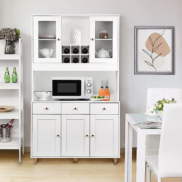 VOWNER Küchenbuffet Vitrine, Mehrzweckschrank, 5 Türen günstig online kaufen