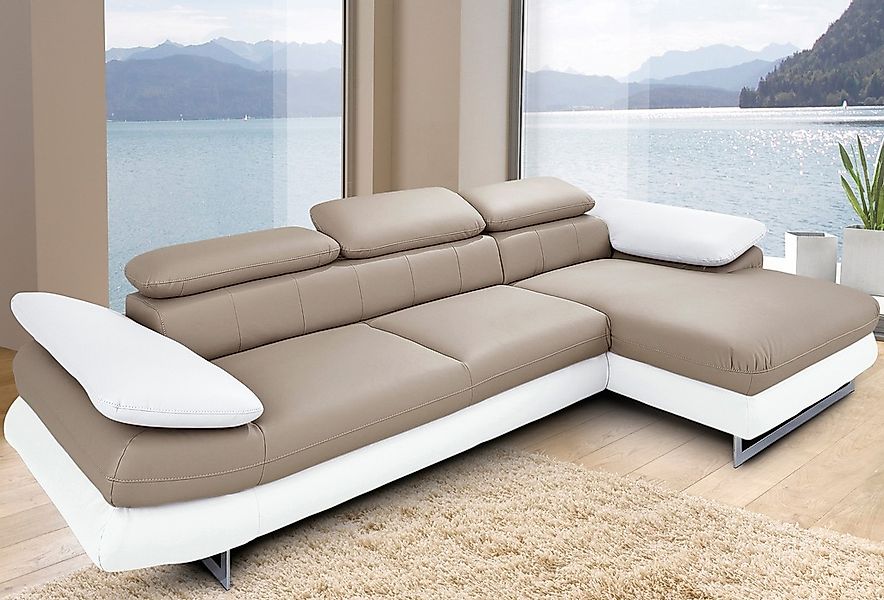 COTTA Ecksofa "Solution L-Form" mit Arm- & Kopfteilverstellung, wahlweise m günstig online kaufen