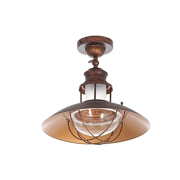 Lindby Deckenlampe Louisanne 9621170 Maritim in Braun aus Metall 1-flammig günstig online kaufen