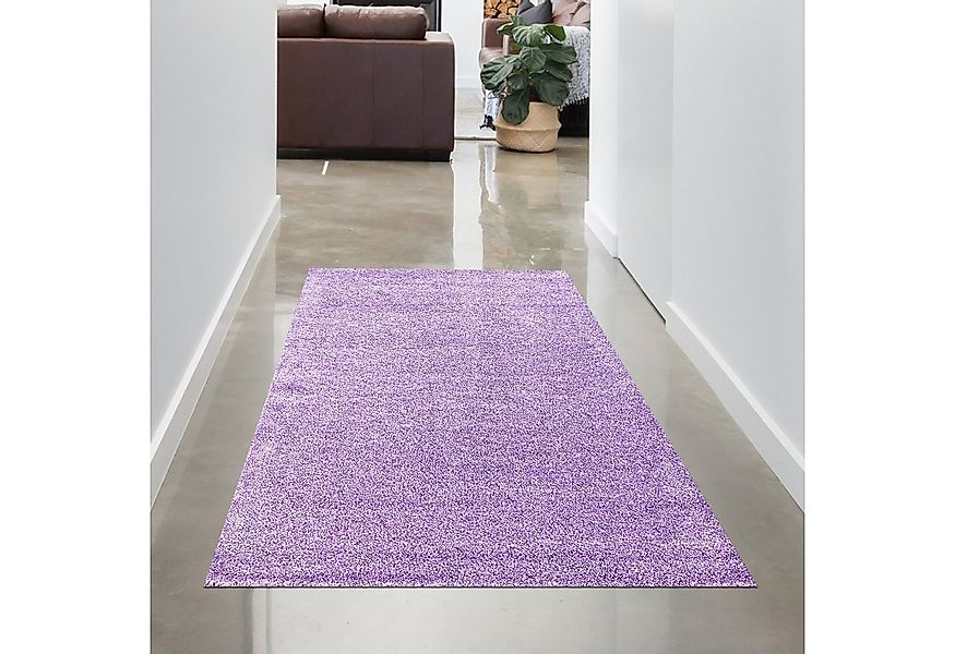 Carpetia Teppich Modernes Wohndesign in Flieder: Luxuriöser Hochflor-Teppic günstig online kaufen