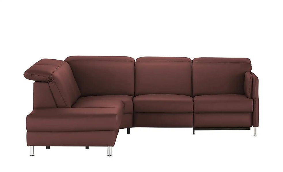 meinSofa Leder-Ecksofa  Leon ¦ rot ¦ Maße (cm): B: 259 H: 83 T: 236.0 Polst günstig online kaufen