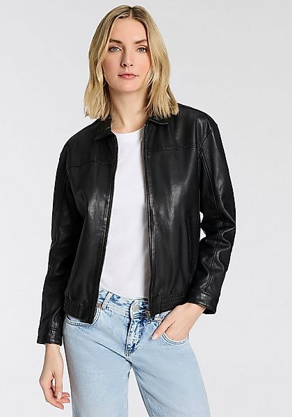 Mauritius Lederjacke MWTylli OS OT Bomberjacke mit Elastikbund günstig online kaufen