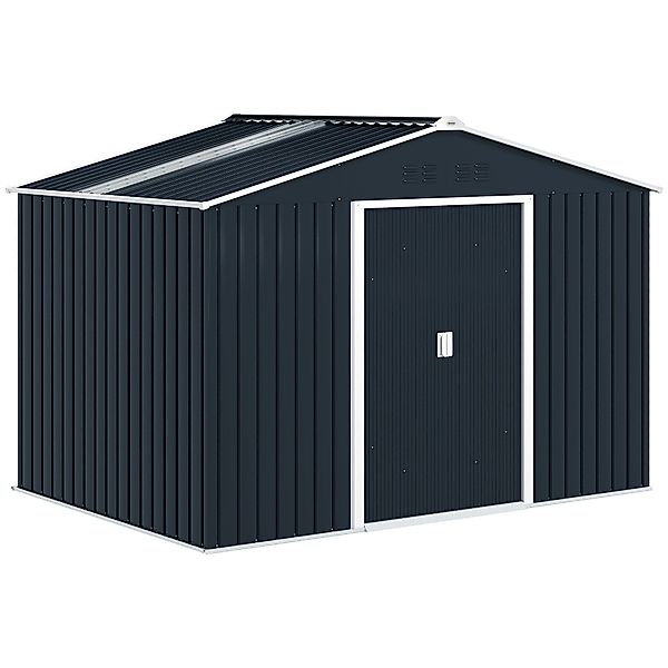 Outsunny Gerätehaus 4,9m² mit Satteldach, Fundament, günstig online kaufen