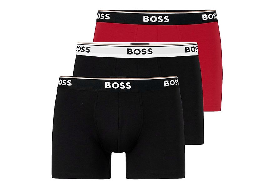 BOSS Boxer Cotton Stretch (3-St) mit umlaufend eingewebtem Markenschriftzug günstig online kaufen