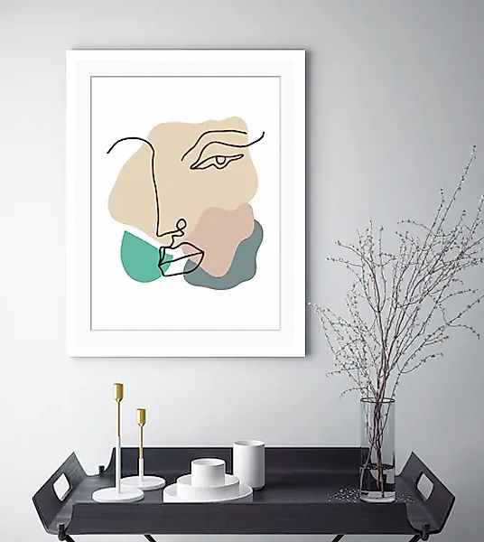 queence Bild »Nena«, Abstrakt, gerahmt, Gesicht, Abstrakt günstig online kaufen