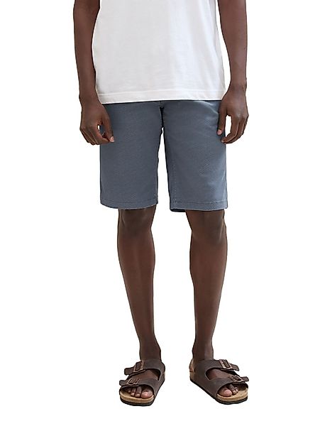 Tom Tailor Herren Short SLIM PRINTED CHINO SHORTS - Mid Waist Slim Fit günstig online kaufen