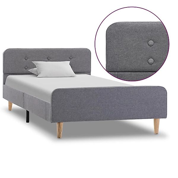 vidaXL Bettgestell Hellgrau Stoff 100x200 cm 284901 günstig online kaufen