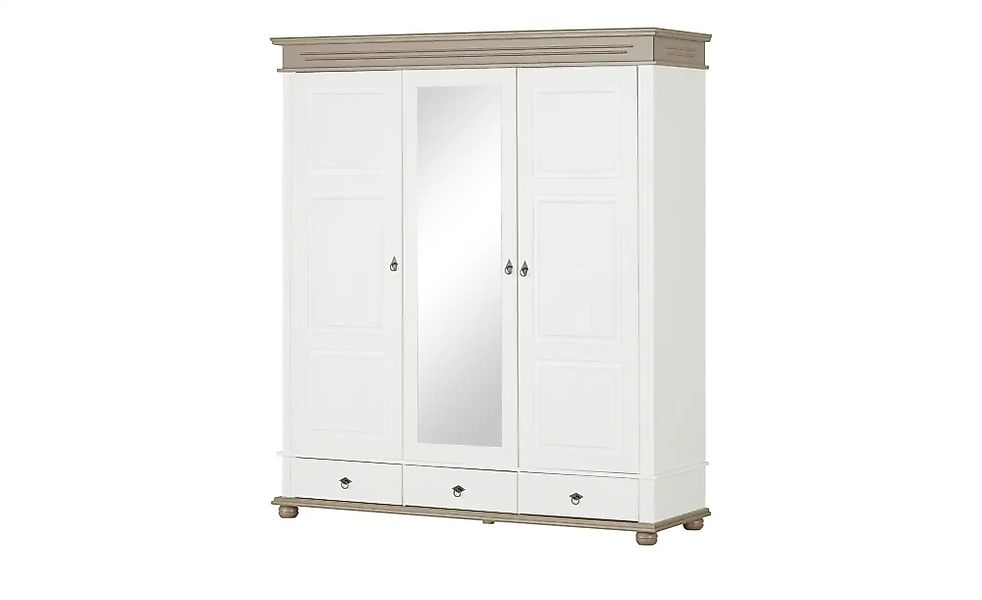 Drehtürenschrank Massivholz Fehmarn ¦ weiß ¦ Maße (cm): B: 194 H: 220 T: 62 günstig online kaufen
