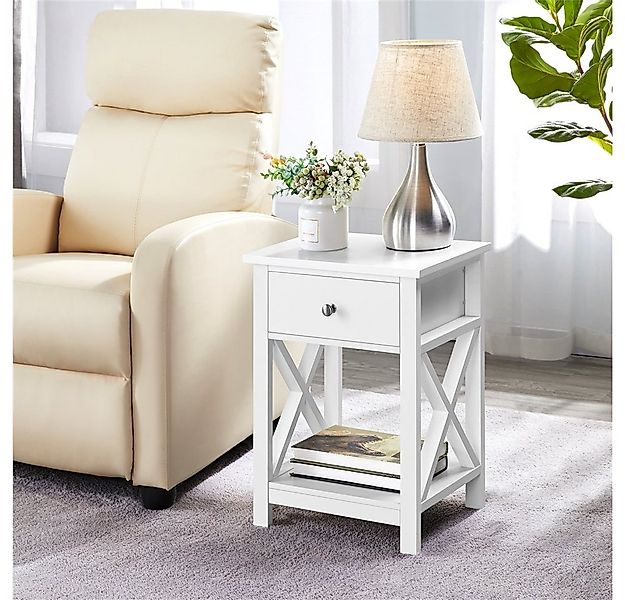 Yaheetech Nachttisch (2-St), Beistelltisch mit Schublade und Ablage, platzs günstig online kaufen