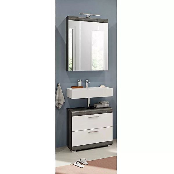 Gaste WC Badmöbel Set 60 cm breit Spiegelschrank (zweiteilig) günstig online kaufen