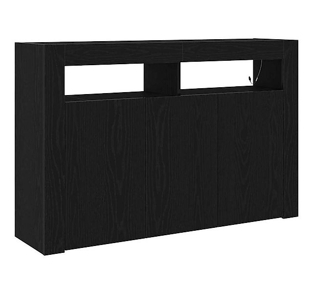 vidaXL Sideboard Sideboard Schwarz Eichen-Optik 116 x 30 x 75 cm Holzwerkst günstig online kaufen