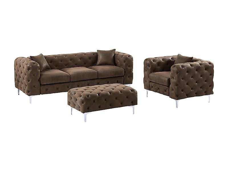 Chesterfield-Sofa 3-Sitzer, Chesterfield-Sessel & Chesterfield-Hocker - Mik günstig online kaufen