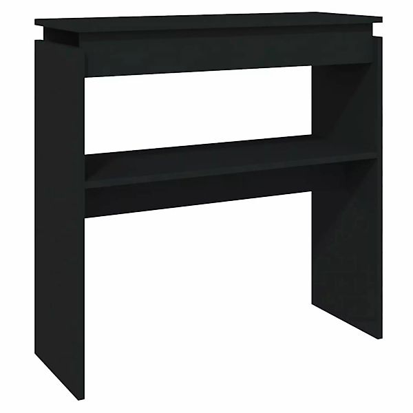 vidaXL Konsolentisch Schwarz 80x30x80 cm Holzwerkstoff günstig online kaufen