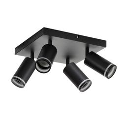 ZMH Deckenstrahler 4 Flammig Schwarz/Weiß Deckenlampe günstig online kaufen