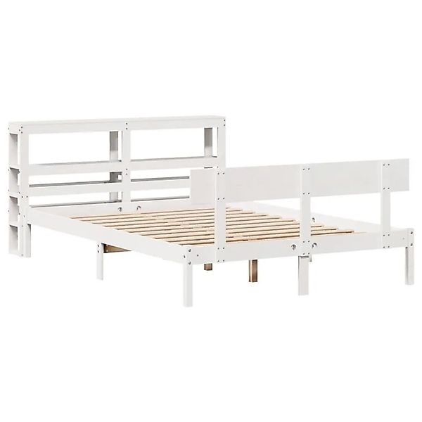 vidaXL Massivholzbett ohne Matratze Weiß 160x200 Kiefernholz 3305805 günstig online kaufen
