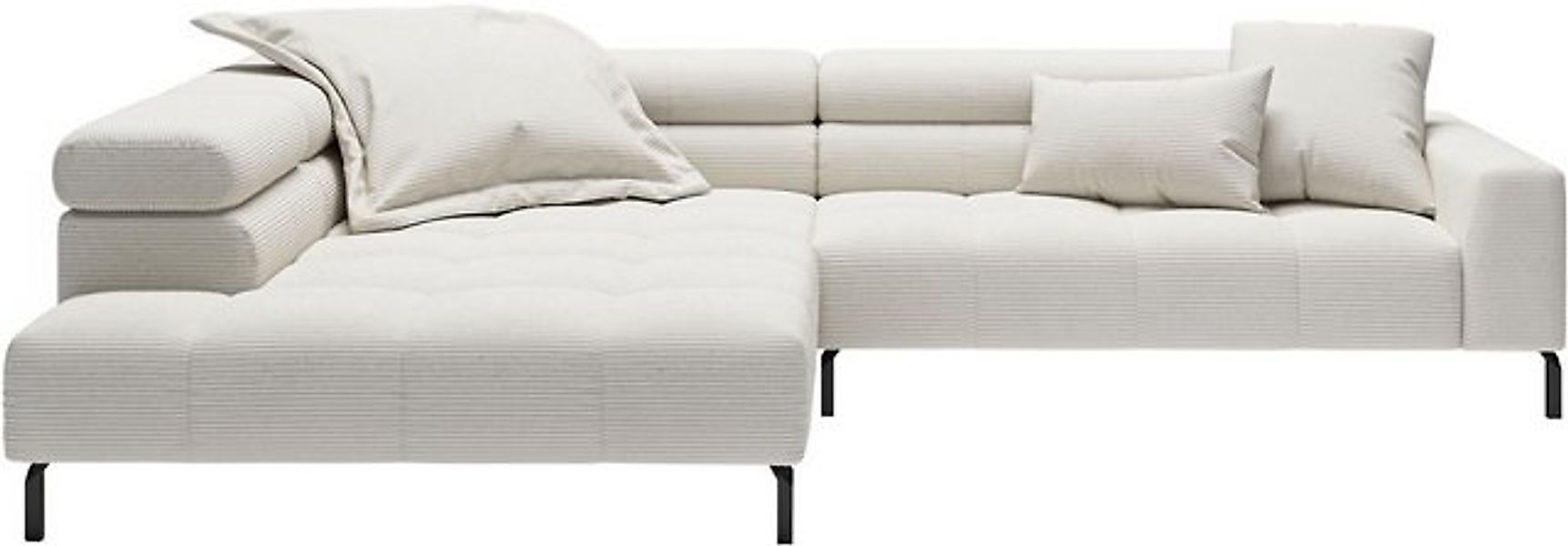 Places of Style Ecksofa Cleveland, L-Form, incl. Kopfteilverstellung, Breit günstig online kaufen