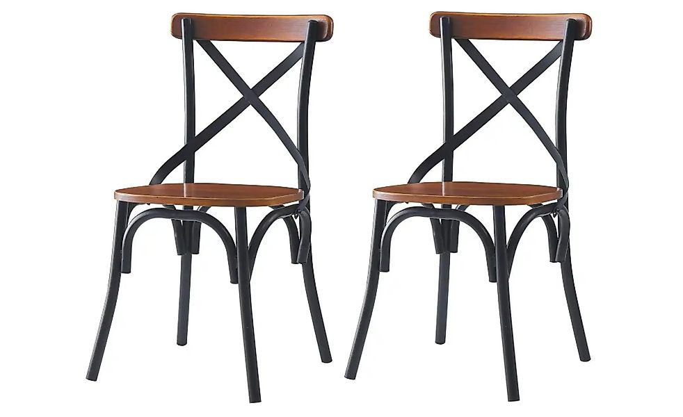 Stuhl 2er-Set  Howard ¦ braun ¦ Maße (cm): B: 46 H: 86 Stühle > Holzstühle günstig online kaufen