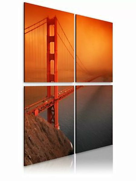 artgeist Wandbild Golden Gate Brücke: San Francisco mehrfarbig Gr. 90 x 90 günstig online kaufen