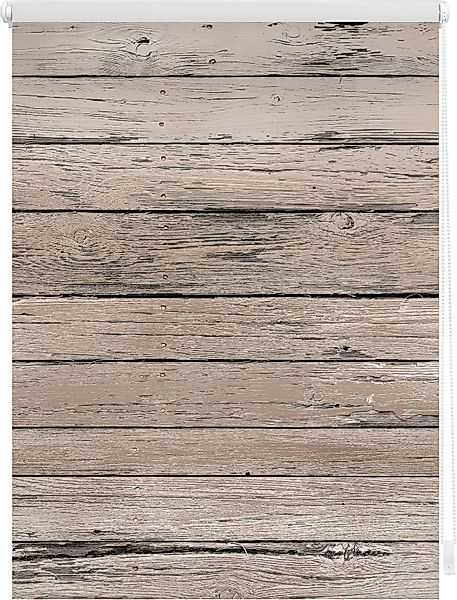 Seitenzugrollo Klemmfix Motiv Bretter Vintage, LICHTBLICK günstig online kaufen