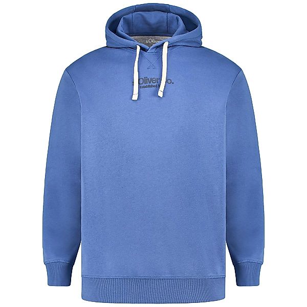 s.Oliver Hoodie aus Baumwollmischung Farbe blau Größe: 5XL günstig online kaufen