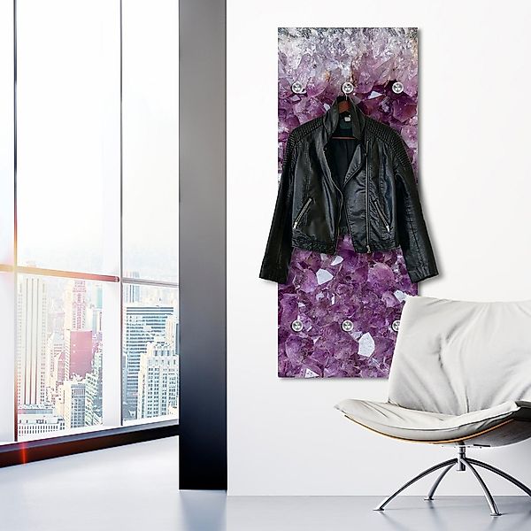 queence Garderobenleiste "Kristalle", mit 6 Haken, 50 x 120 cm günstig online kaufen