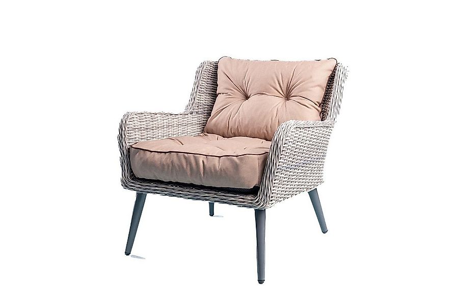 TexDeko Stuhlkissen Loungekissen 2-tlg. Set Gartenpolster für Rattanmöbel, günstig online kaufen