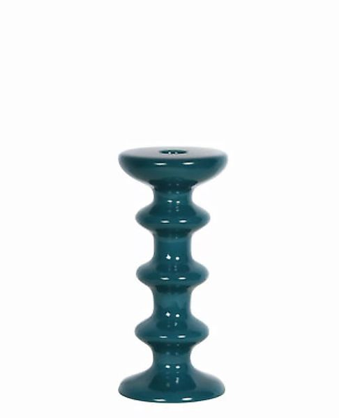 Kerzenleuchter Slave keramik blau / Keramik - H 20 cm - Maison Sarah Lavoin günstig online kaufen