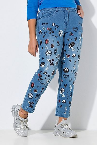 Angel of Style Regular-fit-Jeans Boyfriend-Jeans 5-Pocket Alloverdruck günstig online kaufen