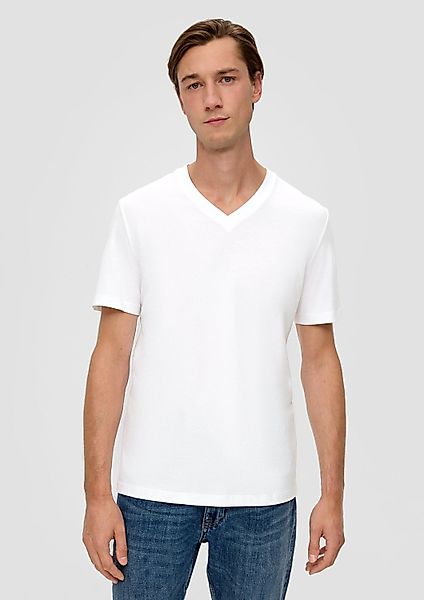 s.Oliver T-Shirt T-Shirt V-Ausschnitt, kurzarm, Baumwolle, günstig online kaufen