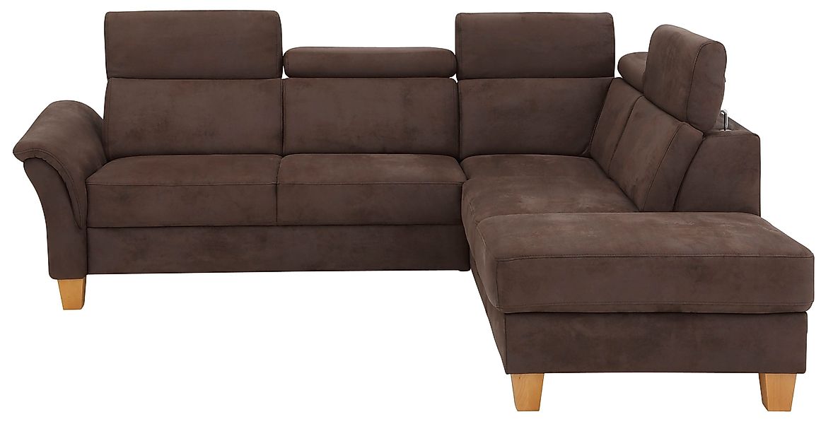 Home affaire Ecksofa "Conville L-Form" Federkern, wahlweise mit Bettfunktio günstig online kaufen