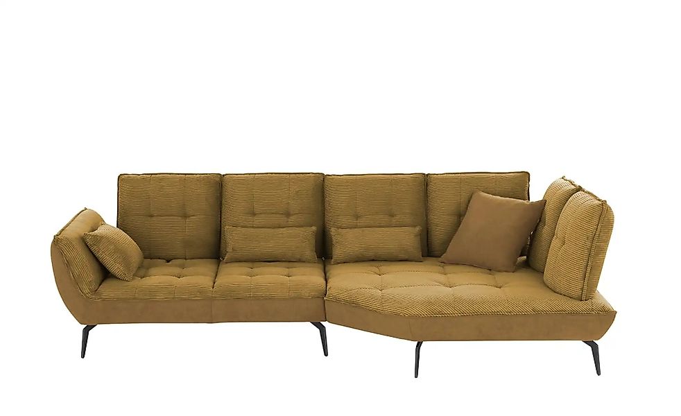 vito Ecksofa mit Sitztiefenverstellung Ticona ¦ gelb ¦ Maße (cm): B: 336 H: günstig online kaufen