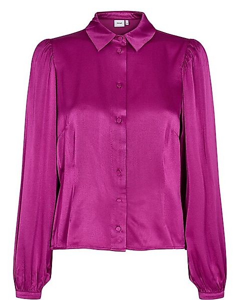 nümph Satinbluse – Elegante Bluse in Samt-Optik mit Satin-Finish günstig online kaufen