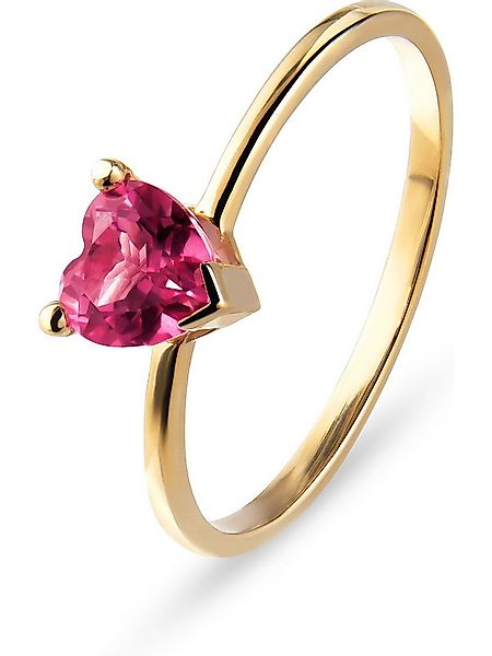 CHRIST Goldring CHRIST Damen-Damenring 375er Gelbgold 1 Topas Herz günstig online kaufen