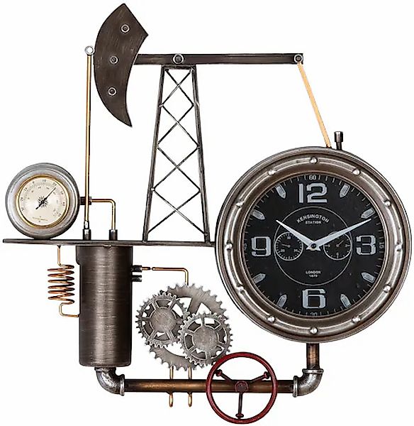 Casablanca by Gilde Wanduhr »Wanduhr Ölförderturm silberfarben H. 56 cm« günstig online kaufen