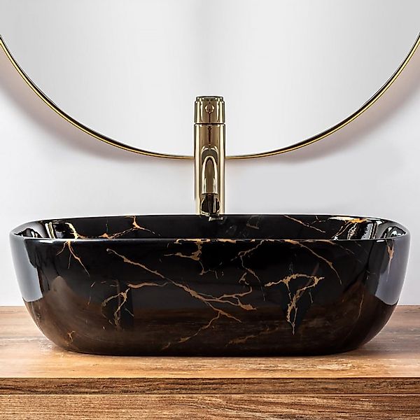 GTM Design Aufsatzwaschbecken BELINDA Modern Waschbeckenm günstig online kaufen