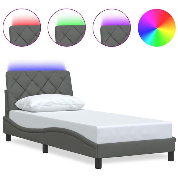 vidaXL Bett Bettgestell mit LED ohne günstig online kaufen