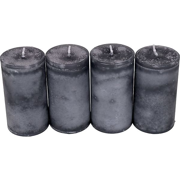 DekoTown Stumpenkerze Marmorierte Stumpenkerzen 4er Set günstig online kaufen
