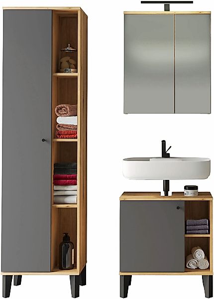 Home affaire Badmöbel-Set "OSLO, Bad im skandinavischen Design, 5-teiliges günstig online kaufen