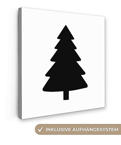 OneMillionCanvasses® Leinwandbild Weihnachtsbaum - Schwarz - Weihnachten - günstig online kaufen